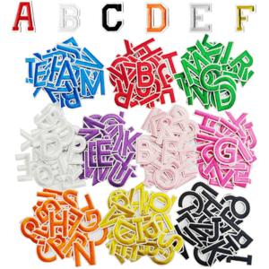 26 개/대 5cm 알파벳 영어 문자 수 놓은 패치 패브릭 Applique DIY 공예에 대 한 철 이름 스티커 바느질 용품