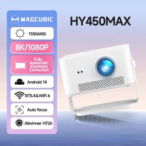 Magcubic HY450MAX 1100 ANSI 루멘 프로젝터 1080P Wifi6 빔 8K 네이티브 안드로이드 14 휴대용 프로젝터 영화 자동 초점