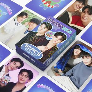 92개/세트 태국 스타 지미씨 양면 로모 카드 스티커 포함 BL 드라마 아이돌 포토 카드 팬 컬렉션 선물