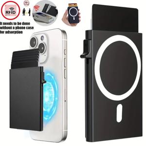 2026 신제품 RFID 보호 카드 케이스, 마그네틱 알루미늄 합금 디자인, 남녀공용 패션 팝업 카드 클립 지갑