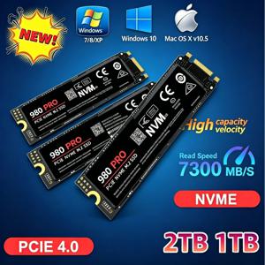 오리지널 980Pro 990Pro M.2 NVMe SSD 1TB PCIe 4.0 7400MB/s 고성능 내장형 솔리드 스테이트 드라이브 (노트북 데스크탑 PC용)
