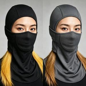 겨울용 따뜻한 벨벳 방풍 보호 마스크, 남녀공용 얼굴 및 목 보호 후드