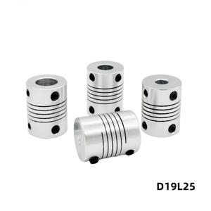 D19L25 3mm 4mm 5mm 6mm 6.35mm 8mm 10mm 스테퍼 모터 커플러 샤프트 커플 링 3D 프린터 용 알루미늄 Z 축 유연한 커플 링