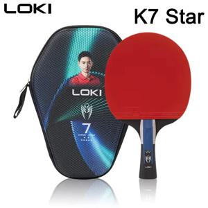 LOKI KIRIN K7 FL 탁구 라켓 카본 파이버 프리메이드 핑퐁 라켓 (RXTON 3 핍스인 고무 포함) ITTF 승인