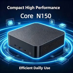 2026 N150 미니 데스크탑 호스트 16GB RAM 1TB M.2 NVMe SSD 4C4T 3.6GHz 3x 4K 60Hz 화면 WiFi6 무소음 냉각 팬리스 오피스 PC 프로
