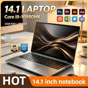 인텔 코어 i9 10980HK 14.1인치 프로 노트북 8코어 16스레드 2.4~5.3GHz 16MB 45W 32GB 램 1TB/2TB M.2 SSD 게이밍 노트북 빠른 속도의 새 제품 블랙