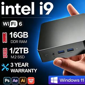 새로운 2026 미니 PC 윈도우 11 프로 코어 i9 10980HK 32GB 램 1TB/2TB SSD WIFI 6 BT5.2 4K HD 미니 게이밍/오피스/학습용 PC