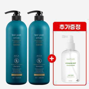 1+1 아브카 맥주효모 탈모케어 샴푸 우디머스크향 + 200ml 네이티브 헤어토닉 증정 / 탈모집중케어세트