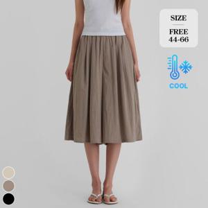 1+1 (냉장고바지4탄) 여름 나일론 밴딩 A라인 치마바지