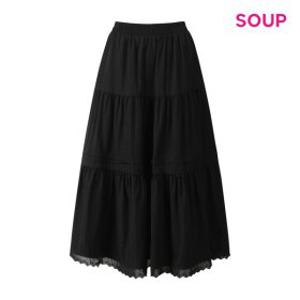 (SOUP)(신세계타임스퀘어점패션관)빈티지 무드 레이스 롱 스커트 (S63SR01)