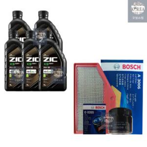 올뉴말리부(V400) 2.0 가솔린 터보 지크 X9 제로 0W20(5L) 엔진오일+필터 세트 0355-3006