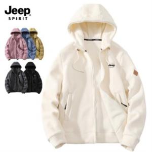 지프 JEEP SPIRIT 양털 후리스 안감 후드 집업 점퍼 겉감 기모 안감 플리스 재킷JP23588