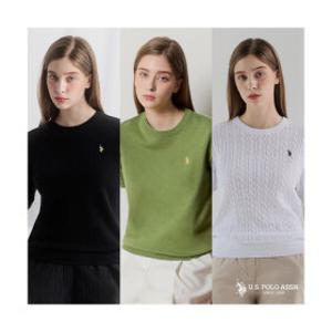 USPA  26SS 여성 코튼 반팔니트 3종