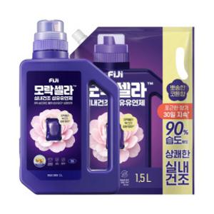 피지 모락셀라 실내건조 섬유유연제 코튼향 2L + 리필 1.5L