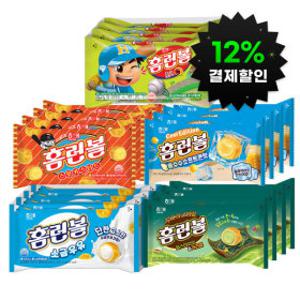 (결제가12360원) 해태 홈런볼 12개 골라담기 (오리지널/피스타치오/소금우유/스윗커스터드/옥수수소프트)