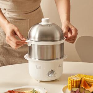풀스텐 전기 만능 계란찜기 30분 타이머 고온스팀 계란찜 NBE328S 물보충 필요없는 깊은 가열판 최신상