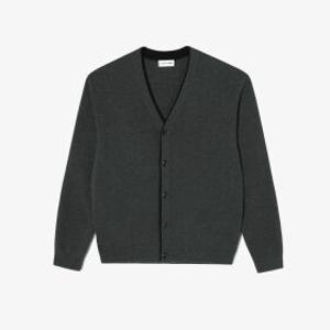 (라코스테 공식) 남성 배색 레이어드 방모 V넥 가디건 AH760E-56N UWC