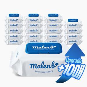 (신규런칭 10매씩 추가증정) 마렌비 아기물티슈 퓨어 콘플라워 80매 x 20팩 (70평량/엠보싱)
