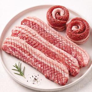 따봉프레시 보리먹인 숙성 흑돼지 벌집 두툼 쫀득 듀록삼겹살 HACCP 1개 1kg