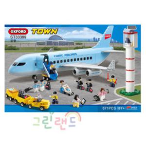 타운공항 st33389 키즈 어린이블록 671Pcs 8세이상 옥스포드블록 그린랜드79 공항선박주유소 출시