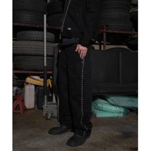 디키즈 X 떠그클럽 크로스 스티치 더블니 팬츠 Black 면바지 와이드팬츠 TC2...