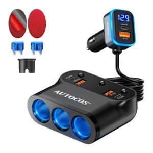오토코스 차량용 고속 충전기 360W 대용량 멀티 소켓 PD65W 시거잭 ATS-109 1년 무상 A/S