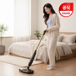 한경희 무선 물걸레청소기 AM-5600BM 진동 살균 진동헤드 아쿠아젯 블랙에디션 물분사기능