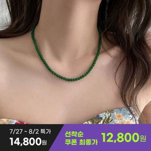 칼린나 그린 오닉스 원석 비즈 실버925 목걸이