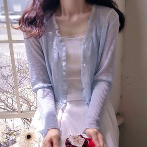 [리린]슬럽골지 여리핏 햇빛막이 여름전용 쿨가디건