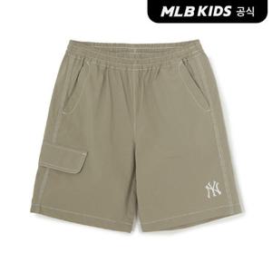 [MLB키즈 공식]26SS 스포티브 스몰로고 나일론 5부 팬츠 NY (Beige) 7ASMB0163-50BGS