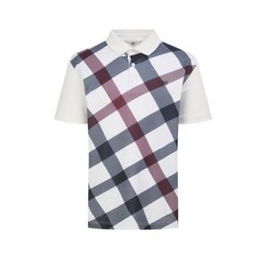 닥스 골프 남성 25SS 스테디셀러베이지 체크배색 반팔폴로티셔츠 WGTS5B004I2