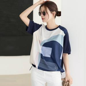 [하루메이비] (10%중복쿠폰)유니크 패턴 반팔티 KN125