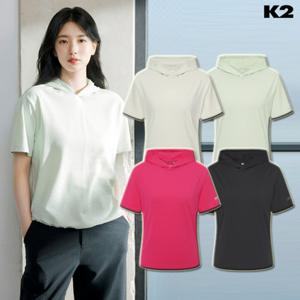 [백화점]K2(수지착용)여성 시원서커 ICE WAFFLE 반팔 후디 W KWM26252-(GS)