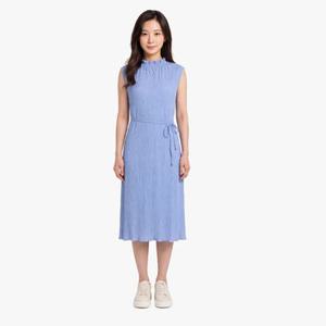 크로커다일레이디 주름지 캡소매 원피스_CLEMOP116