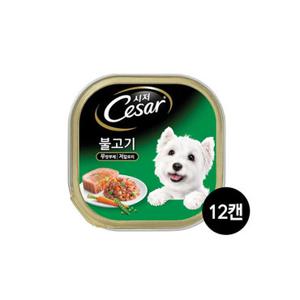 시저 강아지캔 1세이상 불고기 100g 12개