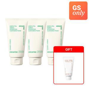 이니스프리 [3개] 그린티 아미노 수분 클렌징 폼 150g+기프트(화산송이 클렌징 폼 30g)