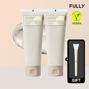 풀리 각질 요철케어 율무 나이아신 곡물팩 120ml 2개 + 실리콘 팩 브러쉬 증정