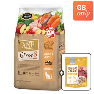 [우리와][GS단독][심야특가] ANF 식스프리에스 인도어 캣 어덜트 6.8kg+닭고기참치스튜 80g