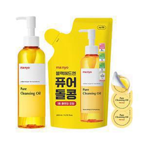 마녀공장 퓨어 클렌징 오일200ml+리필200ml+캡슐형2ml*3 (2027.06.08까지) [정가 37,000원]