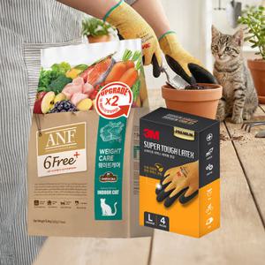 [우리와] [SET] ANF 6Free+ 인도어 캣 웨이트케어 5.6kg +레져용 장갑 4개입 (고양이 사료 세트)