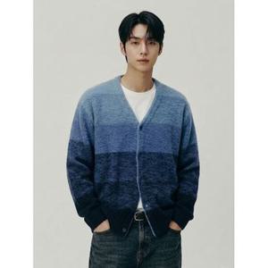 [비바스튜디오]모헤어 그라데이션 브이넥 가디건 - NAVY