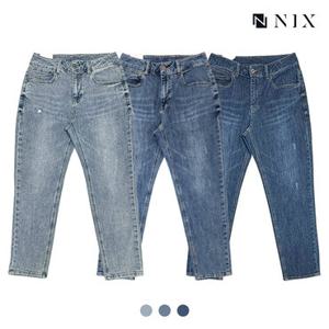 [NIX JEANS] 남) DM톤/ML톤/ICE 구제 테이퍼드 데님팬츠 (FNBRDDT130P)