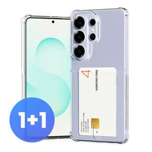 [2개] 카드 수납 투명 범퍼 젤리 갤럭시 S26 S25 S24 FE S23 S22 S21 노트20 울트라 플러스 휴대폰 케이스