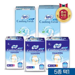 쏘피 2025 쿨링프레쉬 생리대 5종 택 1 모음전 (중형32P/대형28P/안숙면M/안숙면L/안숙면XL 택 1)