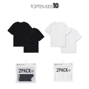 [백화점]탑텐키즈 MKF5TS3902 공용 에센셜 헤비코튼 오버핏 반팔티 2PACK