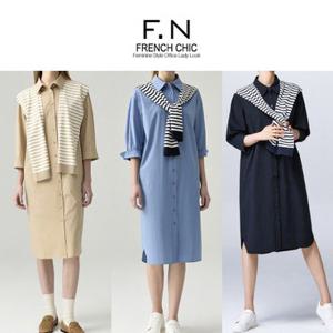 [에프엔] F.N 베이직 셔츠원피스+니트 머플러 M241