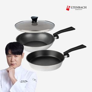 [비밀특가] 알텐바흐 디펜더스 인덕션 후라이팬 28팬+28웍+28커버 3종세트