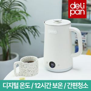 델리팬 전기포트 DEL-KW17 보온 커피포트 스테인레스 전기주전자 티포트