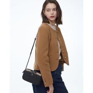닥스 액세서리 여성 25SS 스테디셀러 블랙 체크 가죽 미니크로스백 WCWA5E772BK