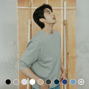 [지오다노/본사] 025510 변우석 라운드넥 맨투맨_17color